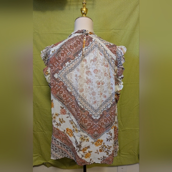 Good Hart Boho Floral Print Women's Top - Picture 4 of 6